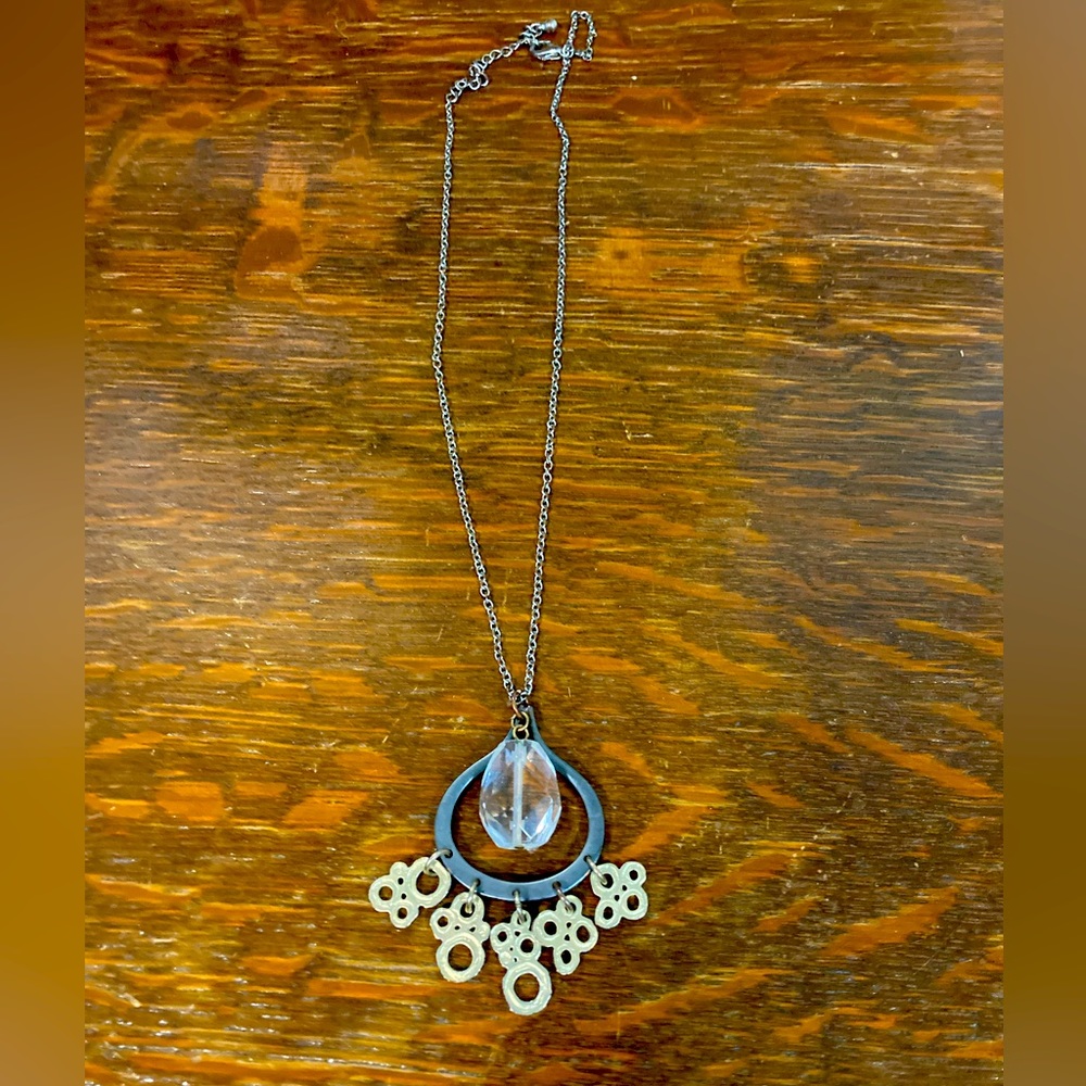 Gold and silver Chandelier necklace